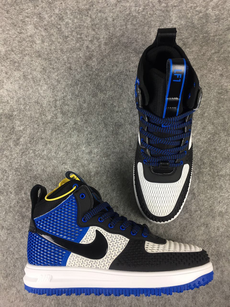 Nike Lunar Force 1 Nano Black Royal Blue White Shoes
